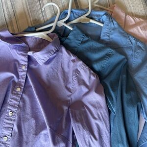 Women’s J. Crew Pink, Purple and Blue Button Down Shirts